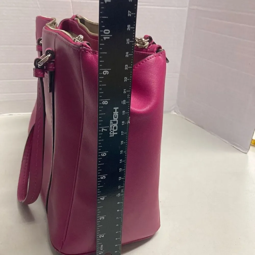 COACH Women’s Peyton Saffinao Dark Pink Handbag Tote Shoulder Bag Size 13X5X9.5 - Picture 4 of 12